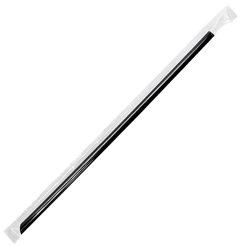 Giant Straw 9" Black Poly Wrap