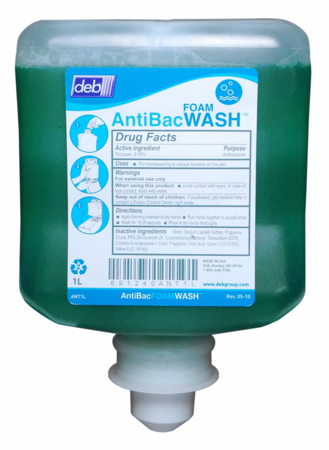 Deb AntiBac foam wash with pleasant scent