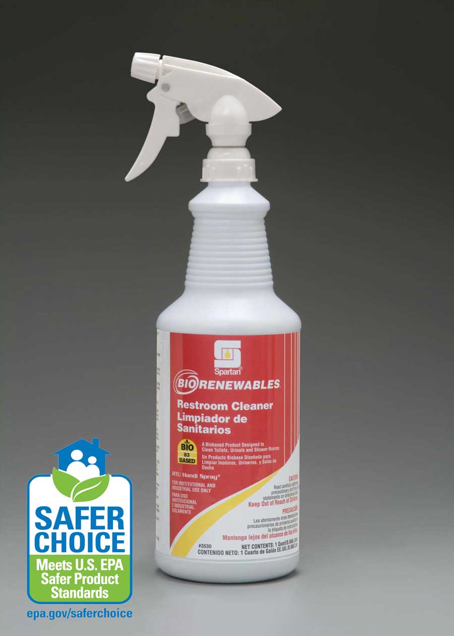 BioRenewables restroom cleaner with 8% citric acid from a renewable source