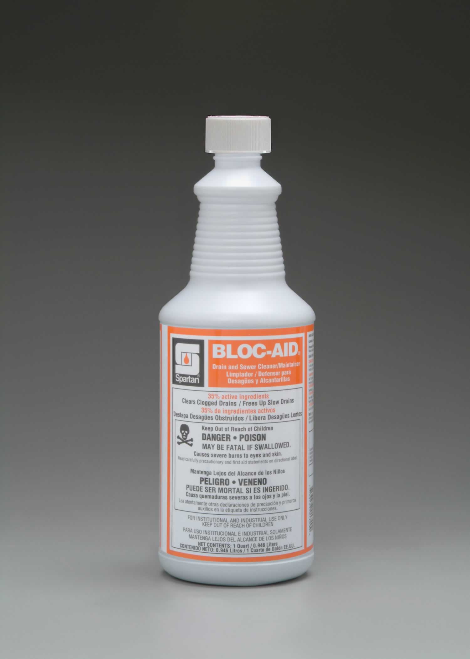 Bloc-Aid non-acid drain and sewer cleaner