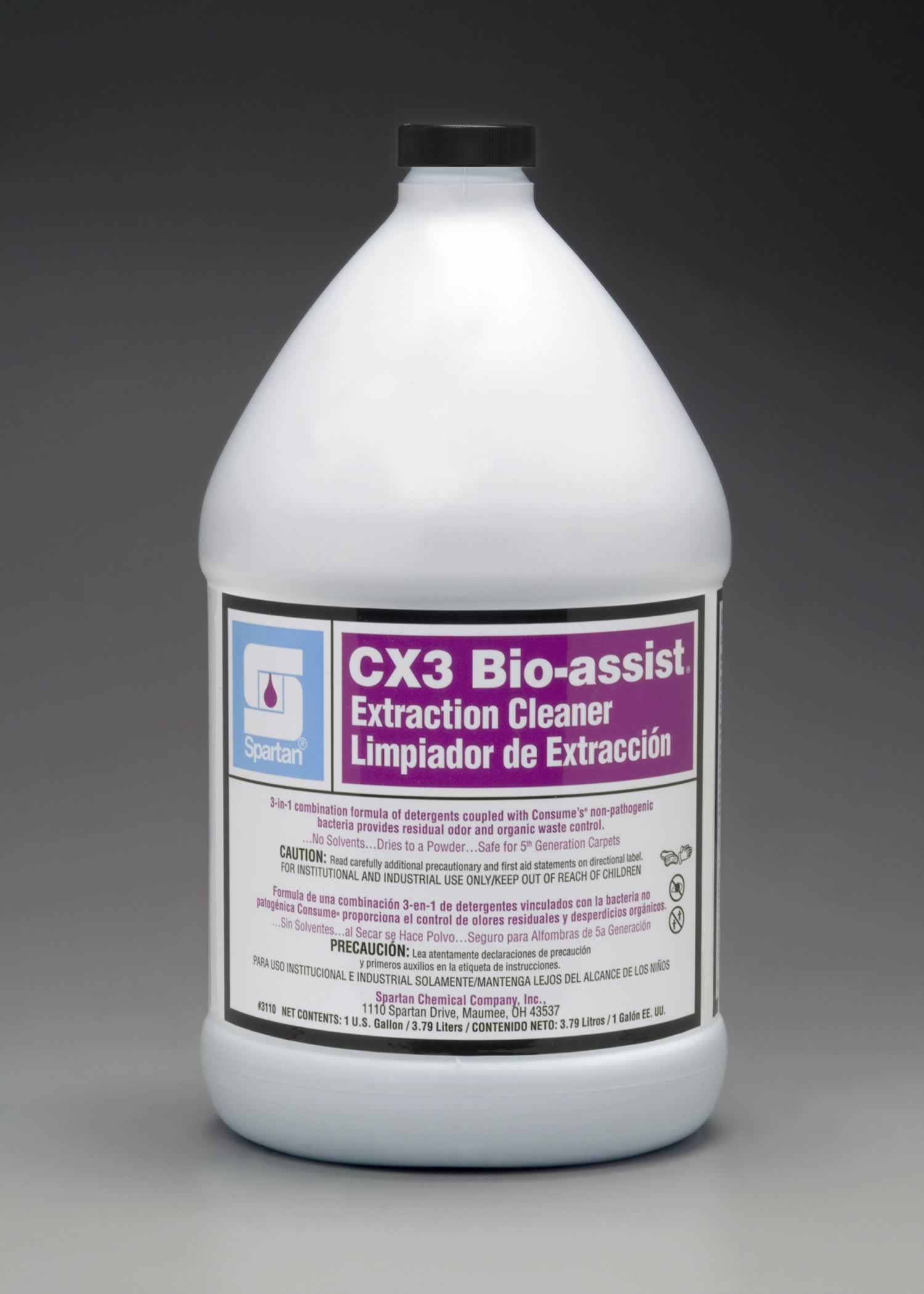 CX-3 Bio-Assist-Extraction cleaner that digests bacteria and non-pathogenic microorganisms