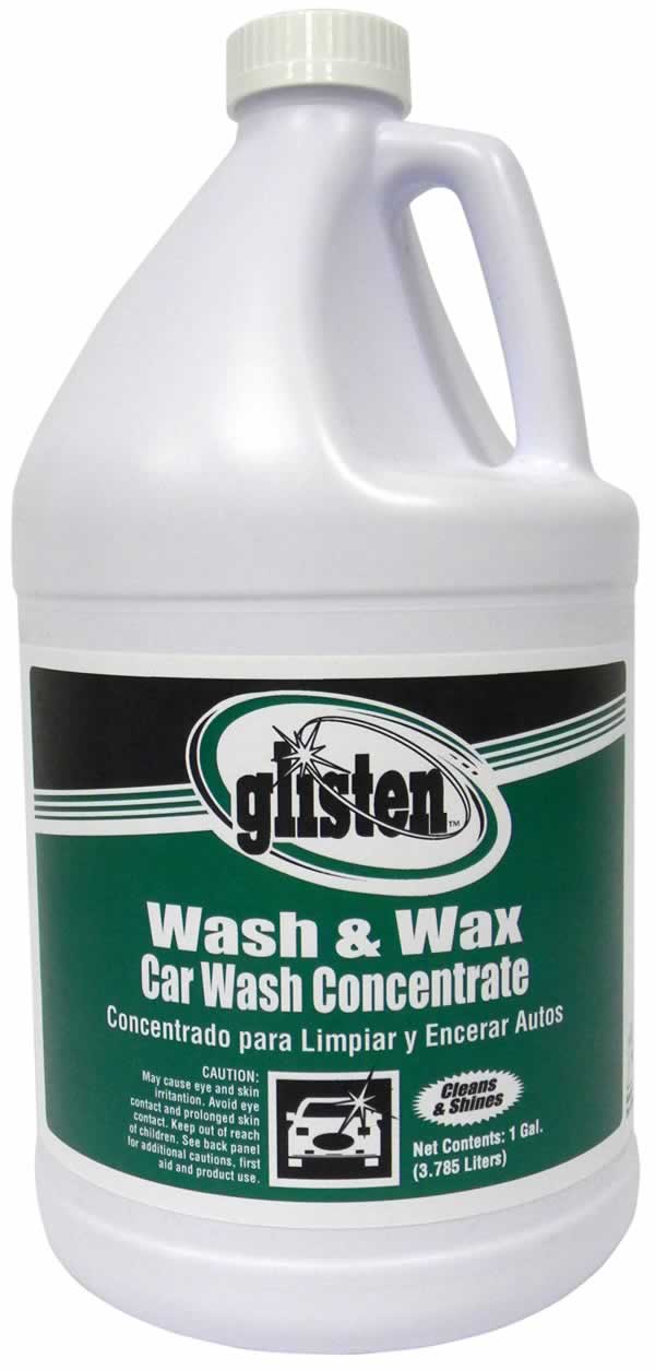 Glisten wash & wax foaming car wash concentrate for a streak-free finish on all types of road vehicles