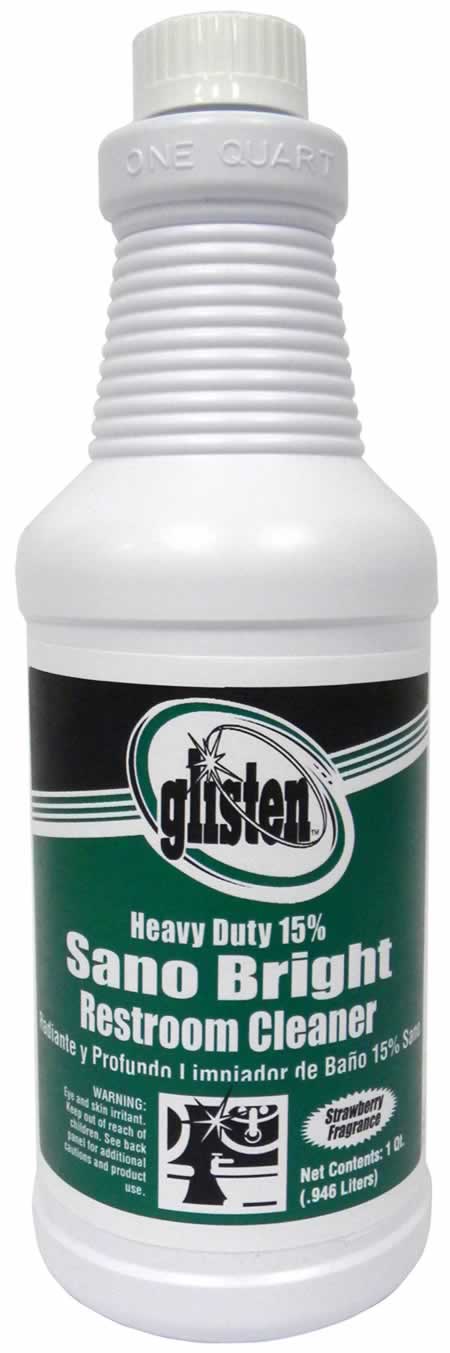 Glisten heavy duty 15% sano bright restroom cleaner