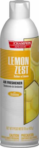 Lemon Zest water-based air freshener for elimination of airborne and surface odors