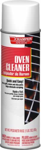 Heavy-duty foaming oven cleaner for use on warm or cold ovens