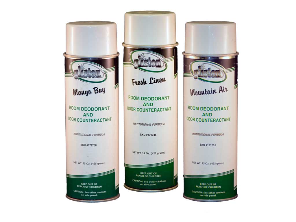 Aerosol room deodorant for industrial or commercial applications